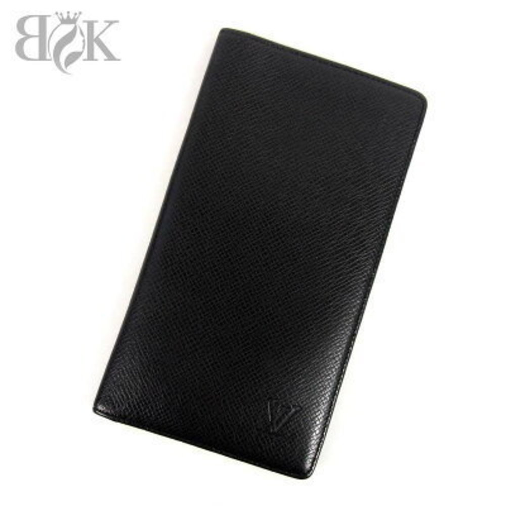 Louis Vuitton Taiga Porto Valeur Cult Bifold Long Wallet Black